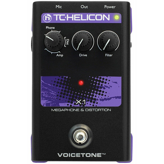 TC Helicon | VoiceTone X1 | Megaphone & Distortion Vocal FX pedal | Vocal Effects (455129) - Gsus4