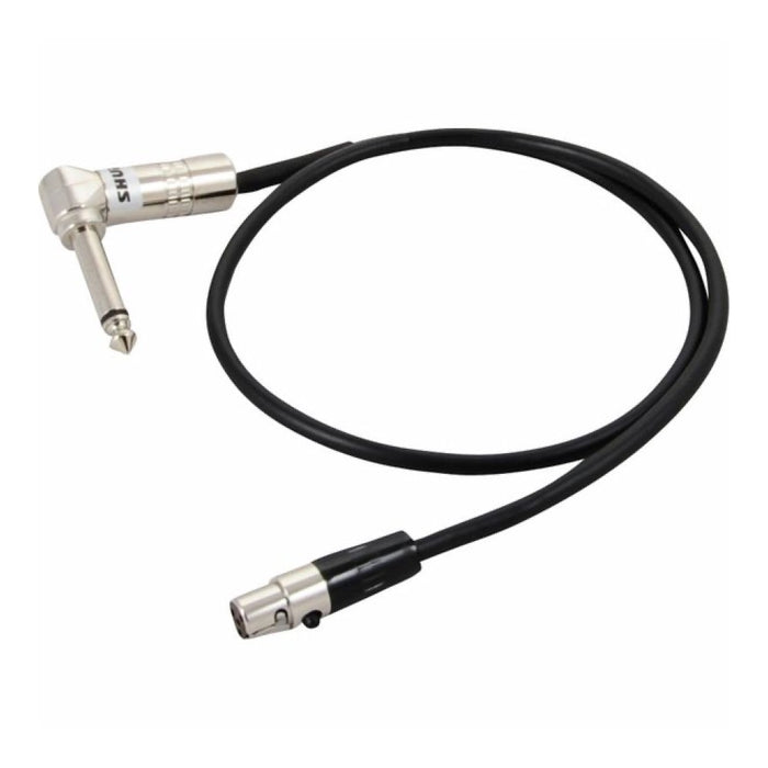 SHURE | WA304 | 1/4" TS to TA4F Cable | Right Angle Instrument Cable for Wireless Bodypack | For U1 UC1 ULX1 UR1 SLXD1 PGX1