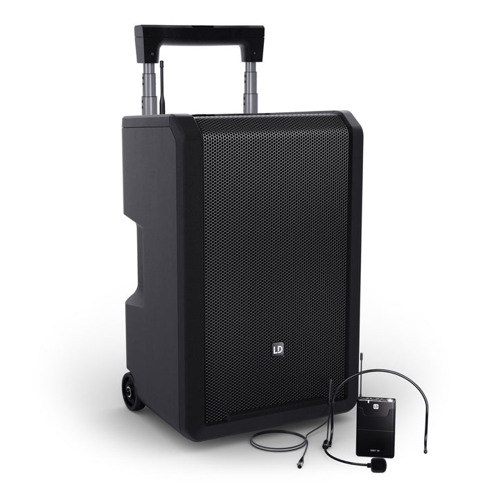 LD Systems | ANNY 10 BPH | 10" Battery-Powered PA Speaker + 1x Wireless Headset Mic & Bodypack | w/ Bluetooth & Built-in Mixer