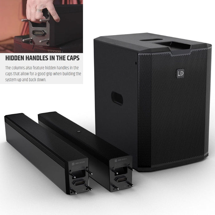 LD Systems | MAUI 28 G3 MIX | 2060W Column PA Speaker w/ Built-in 6CH Digital Mixer & DSP | Black