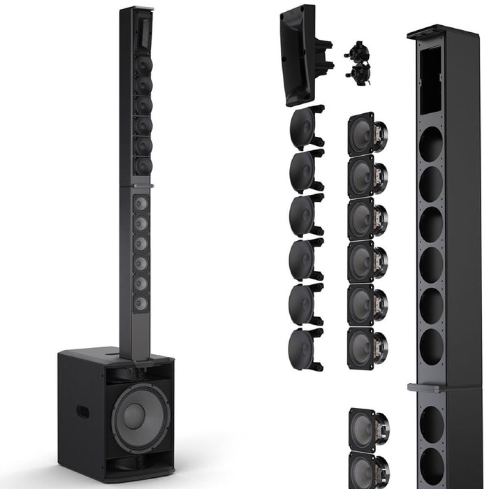 LD Systems | MAUI 28 G3 MIX | 2060W Column PA Speaker w/ Built-in 6CH Digital Mixer & DSP | Black