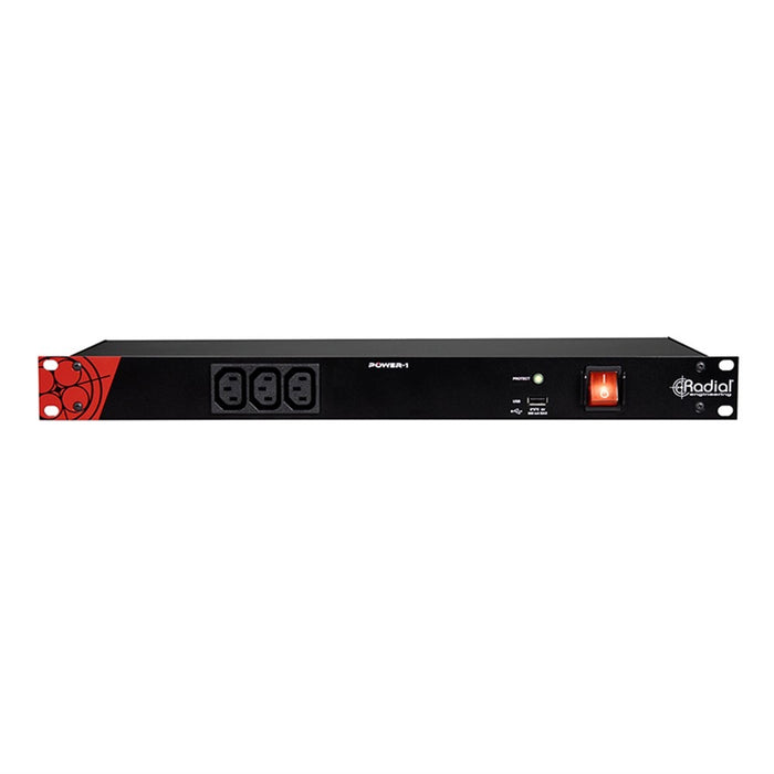 Radial | POWER-1 | Power Conditioner Rack | 1RU w/ 13x IEC Outlet & 1x USB Charging Port | PRE-ORDER (Ships Feb-2025)