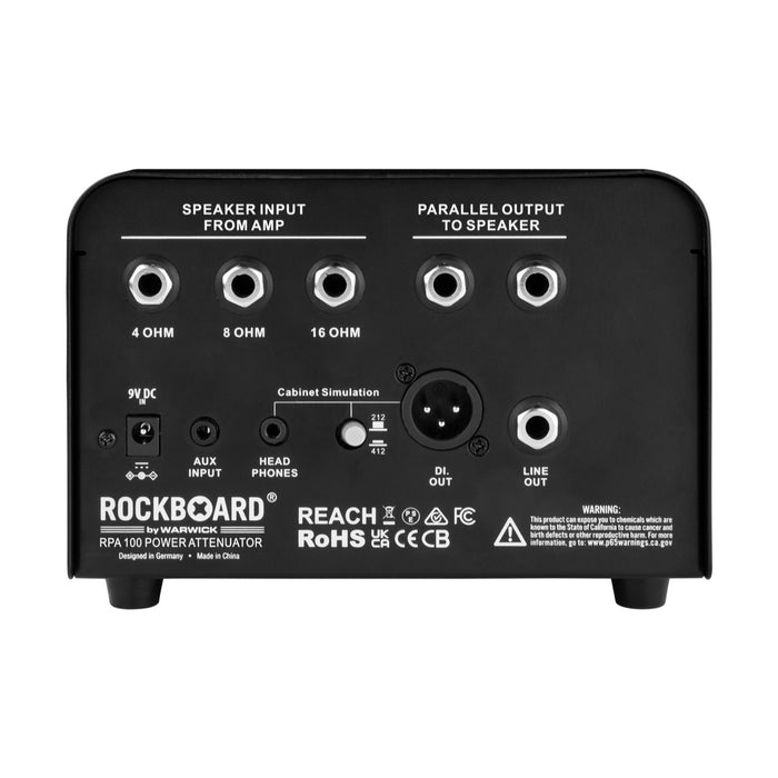 Rockboard | RPA 100 Power Amp Attenuator | 100W At Room Volume | w/ Cabinet Simulator, DI & Headphone Output | PRE-ORDER