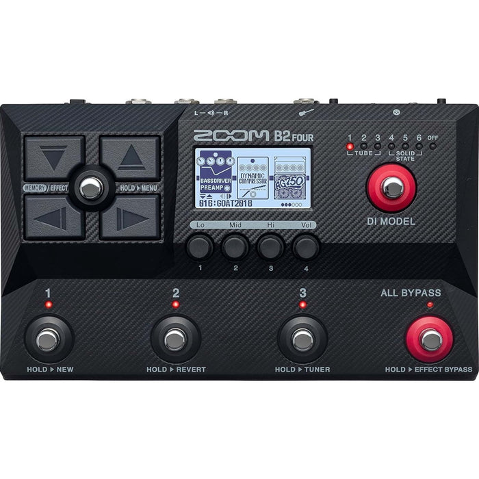 Zoom | B2 FOUR | Bass MultiStomp | Bass Multi-Effects Processor