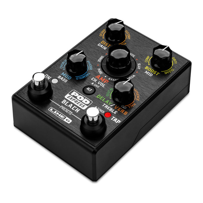 Line 6 | POD EXPRESS Black | High Gain | Portable Multi Effects & Stereo Amp / Cabinet Modeller