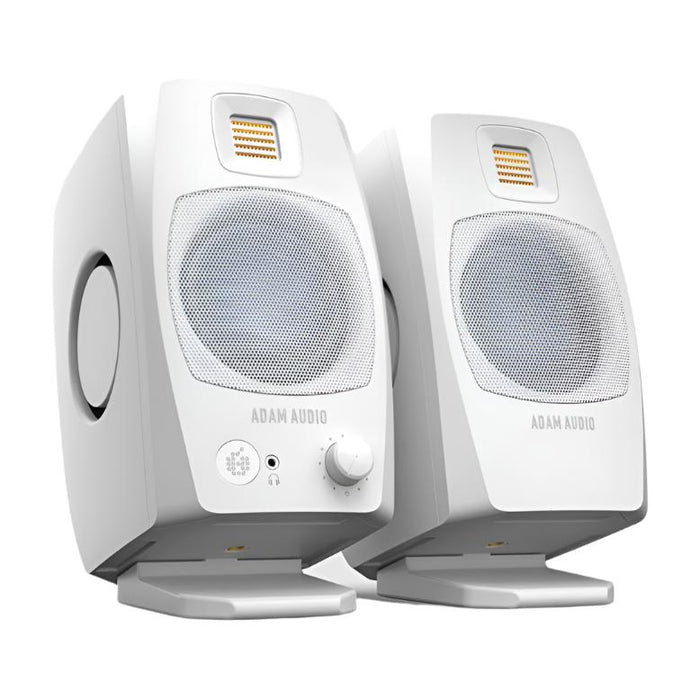 ADAM | D3V PAIR | Active Desktop Monitor Speakers | 2-Way w/ D-ART Tweeter, DSP & USB-C | White