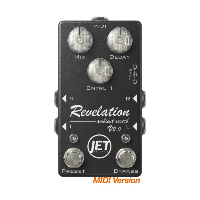 JET Pedals | REVELATION Reverb V2 | BLACK | w/ MIDI