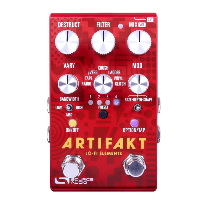 Source Audio | ARTIFAKT | Stereo Lo-Fi Element Pedal | Tape, Radio, Crush, Glitch, Ladder and more