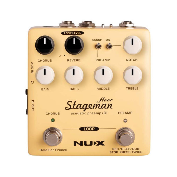 NUX | STAGEMAN FLOOR | Acoustic Preamp, DI & Looper | NAP5