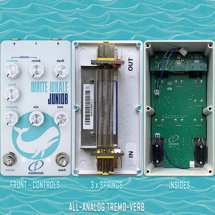 Crazy Tube Circuits White Whale JUNIOR Real Spring Reverb & Analog Tremolo (PRE-ORDER, ships Early July)
