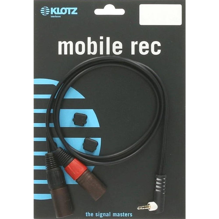 Klotz AY9A-0200 Y-Cable Angled 3.5mm TRS to Dual XLR Male 2M