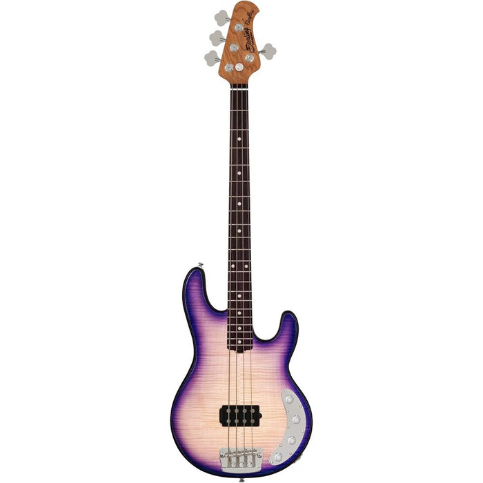 Sterling by Music Man RAY34FM-PPS-R2 StingRay Ray34 Flame Maple Electric Bass - Purple Sunset