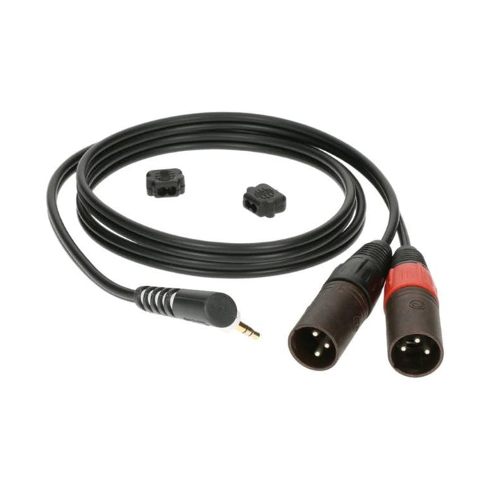 Klotz AY9A-0200 Y-Cable Angled 3.5mm TRS to Dual XLR Male 2M