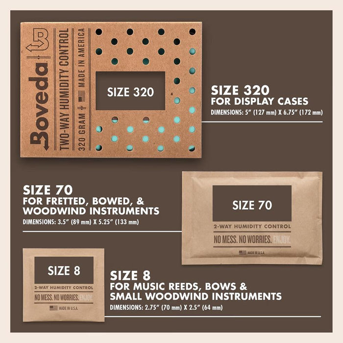 Boveda B72-08-10P 72% RH Size 8 Humidity Packs - 10 Pack