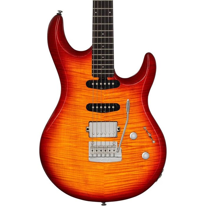 Sterling by Music Man LK100HSS-HB-R2 Luke LK100 HSS Electric Guitar - Heritage Cherry Burst