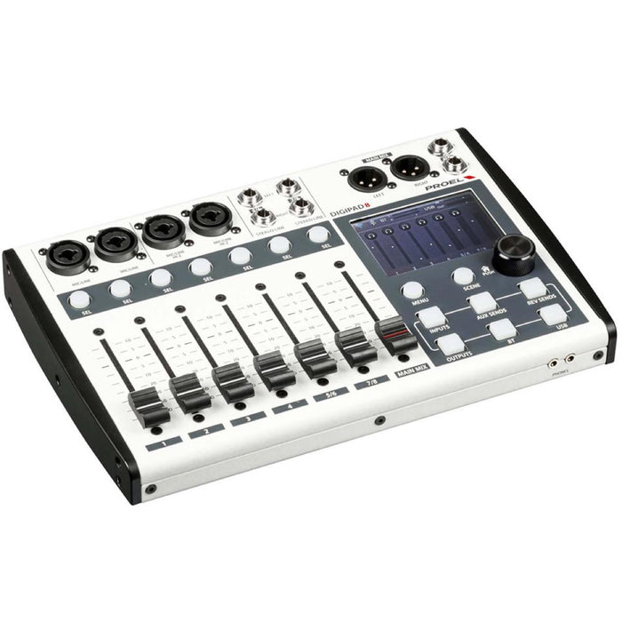 Proel DIGIPAD-8 Compact 8-Ch Digital Mixer w/ Motorized Faders, Touch Screen & Bluetooth