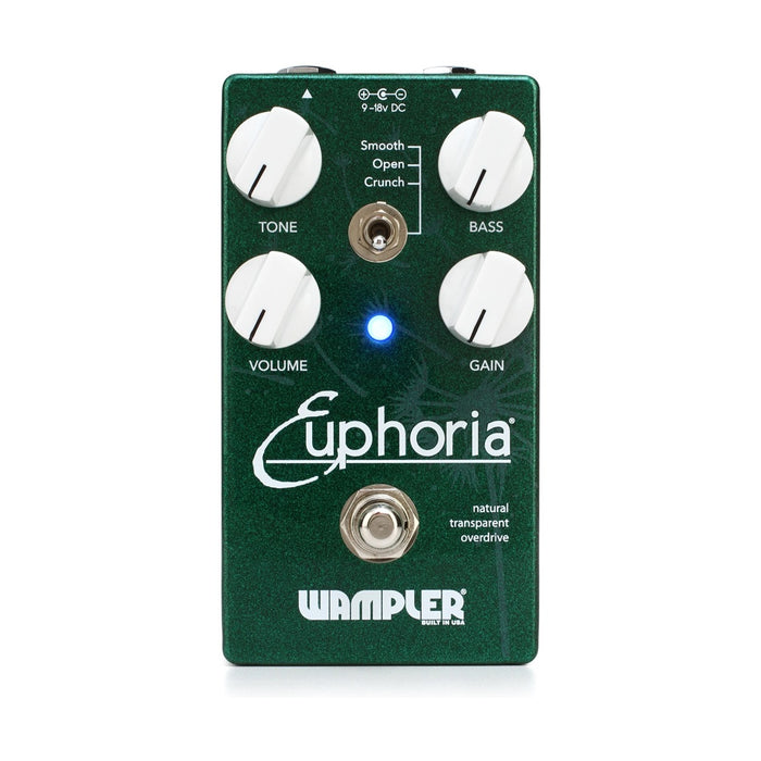 Wampler | Euphoria | Dumble Style Overdrive w/ Smooth, Open & Crunch Toggle