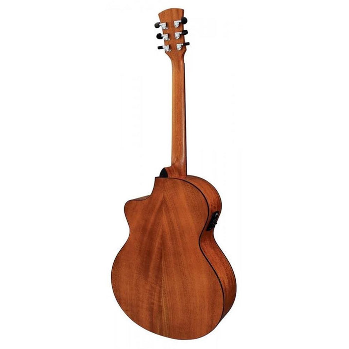 Faith Guitars FNCEMG Mahogany Gloss Neptune Baby Jumbo Acoustic Electric Guitar – All Solid Mahogany