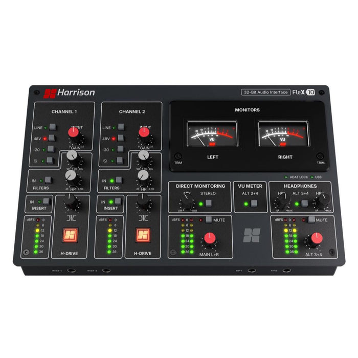 Harrison FLEX-10 10-In / 12-Out USB-C 32-Bit Audio Interface w/ ADAT (PRE-ORDER, Ships in September 2026)