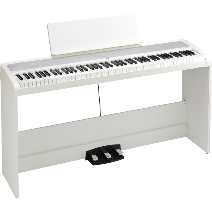 KORG | B2 SP PROMO | Digital Piano Keyboard | w/ FREE AKG Headphones | w/ Built-in Speakers & Stand Pedals | White