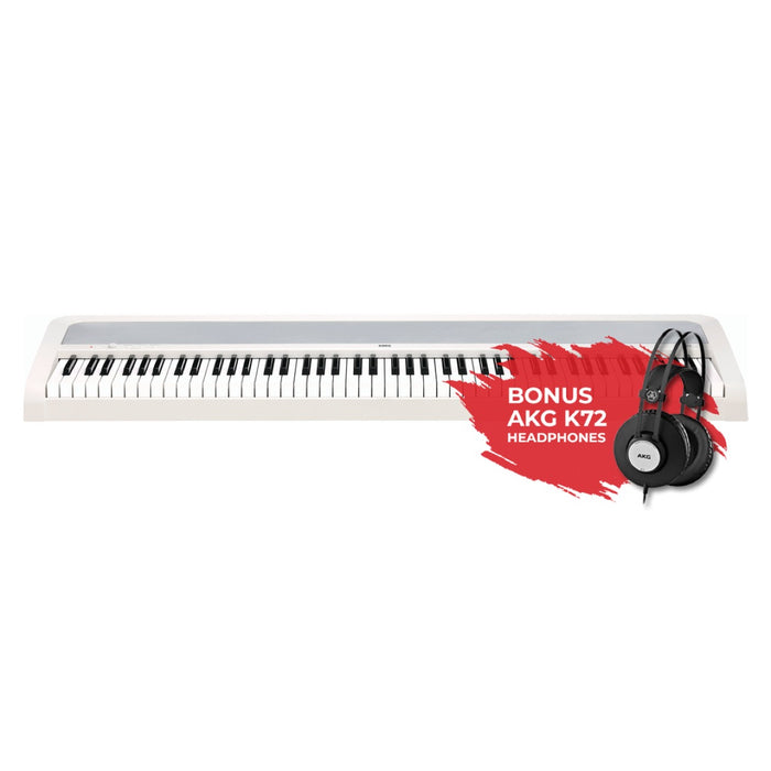 KORG | B2 PROMO | Digital Piano Keyboard | w/ FREE AKG Headphones | w/ Built-in Speakers | White