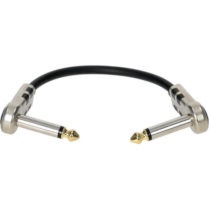 Klotz KPM015RR Pedal Patch Cable 1/4" TS Angled to Angled Gold Tip - 15cm