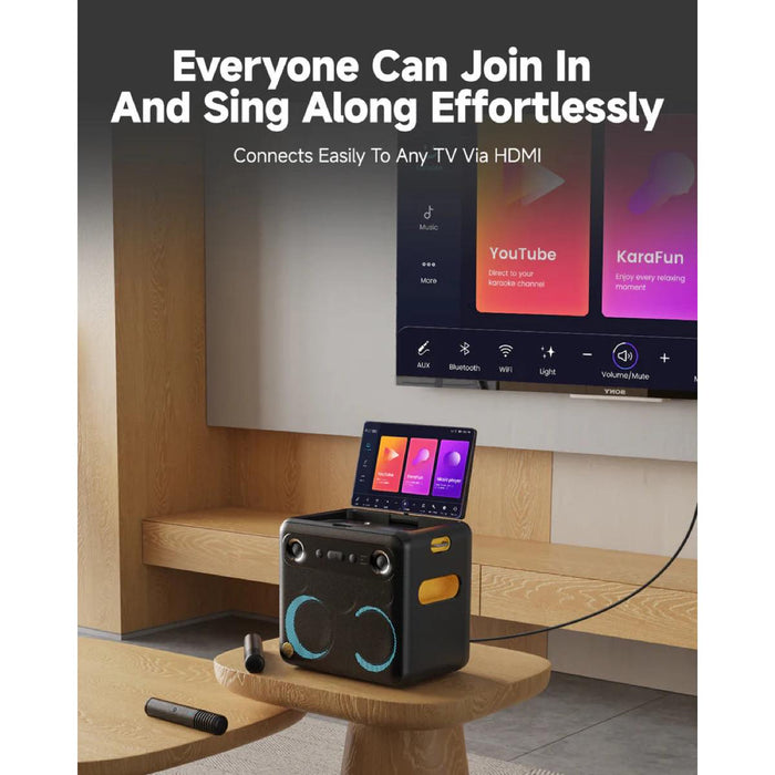 Ikarao Break X2 Smart Karaoke Machine w/ 10" Touchscreen Display & 2x Wireless Microphones