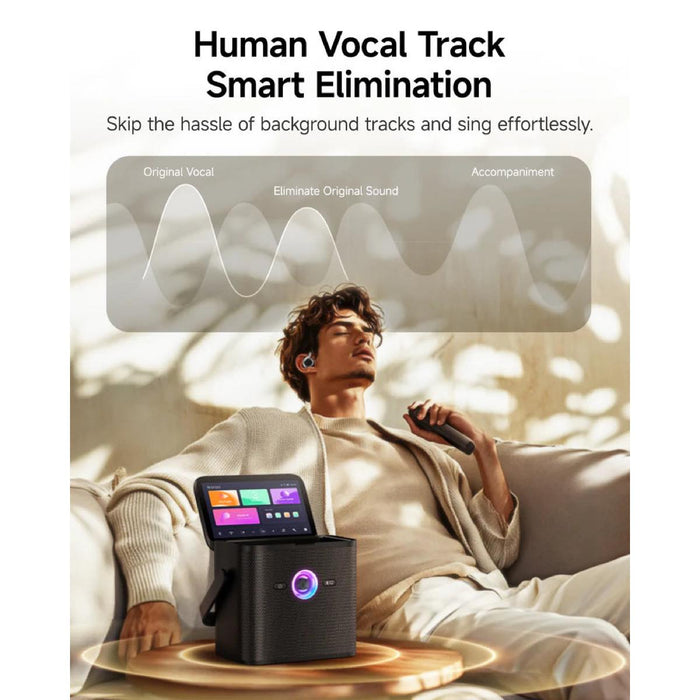 Ikarao Shell S3 HD Smart Karaoke Machine w/ 7" Touchscreen Display & 2x Wireless Microphones