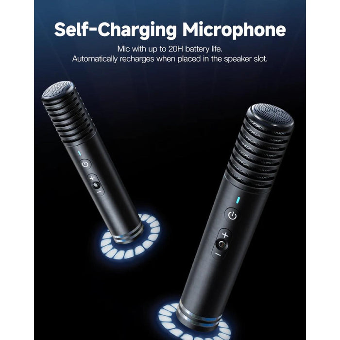Ikarao Shell S1 Smart Karaoke Machine w/ 10" Touchscreen Display & 2x Wireless Microphones