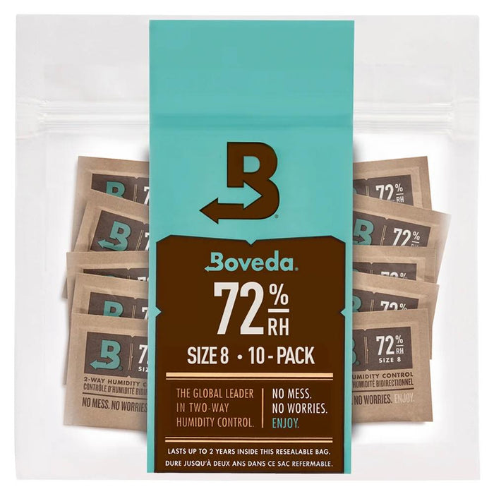 Boveda B72-08-10P 72% RH Size 8 Humidity Packs - 10 Pack