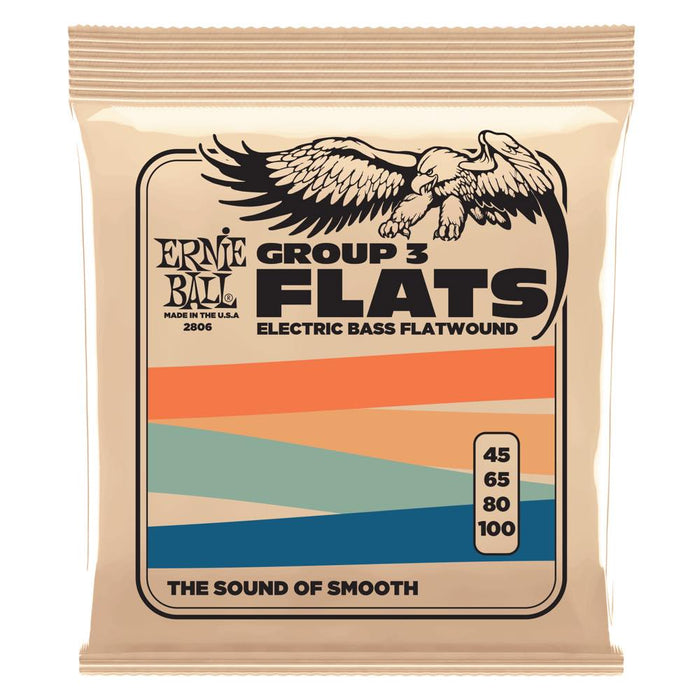 Ernie Ball | BASS Flatwound Custom 4 Strings | Group III | 45-100 | P02806