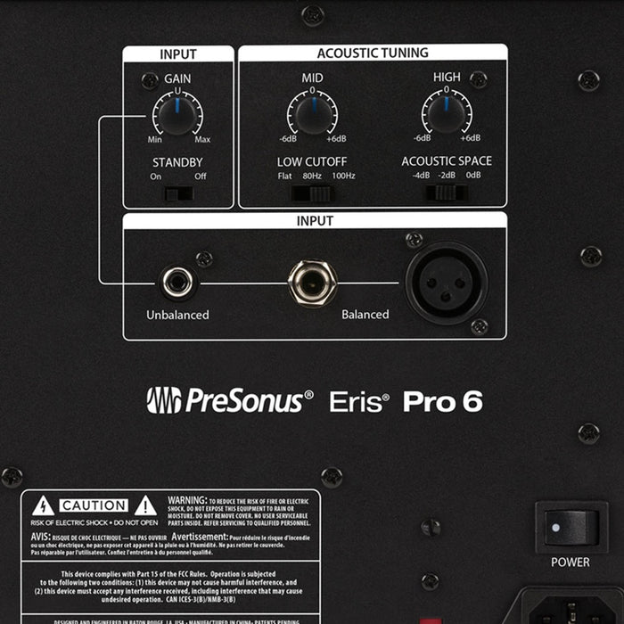 PreSonus | Eris Pro 6 | Coaxial Studio Monitor Speaker | Single