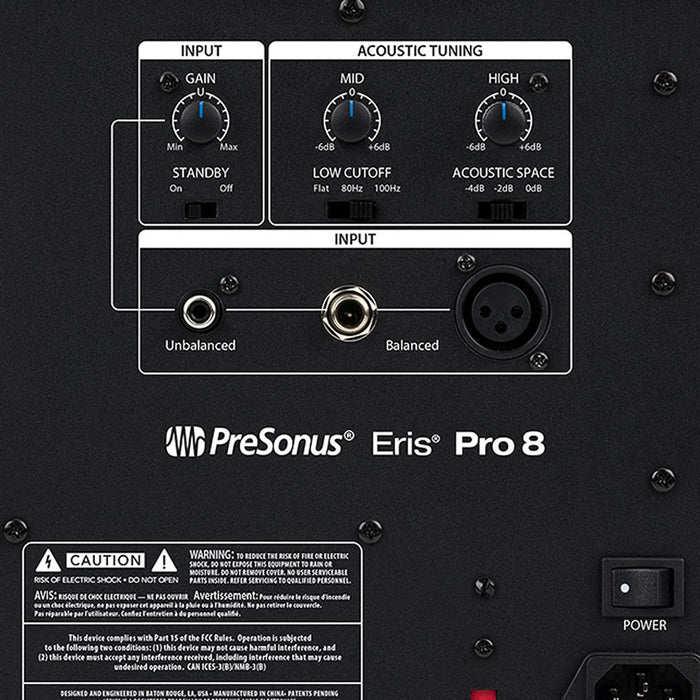 PreSonus | Eris Pro 8 | Coaxial Studio Monitor Speaker | Single