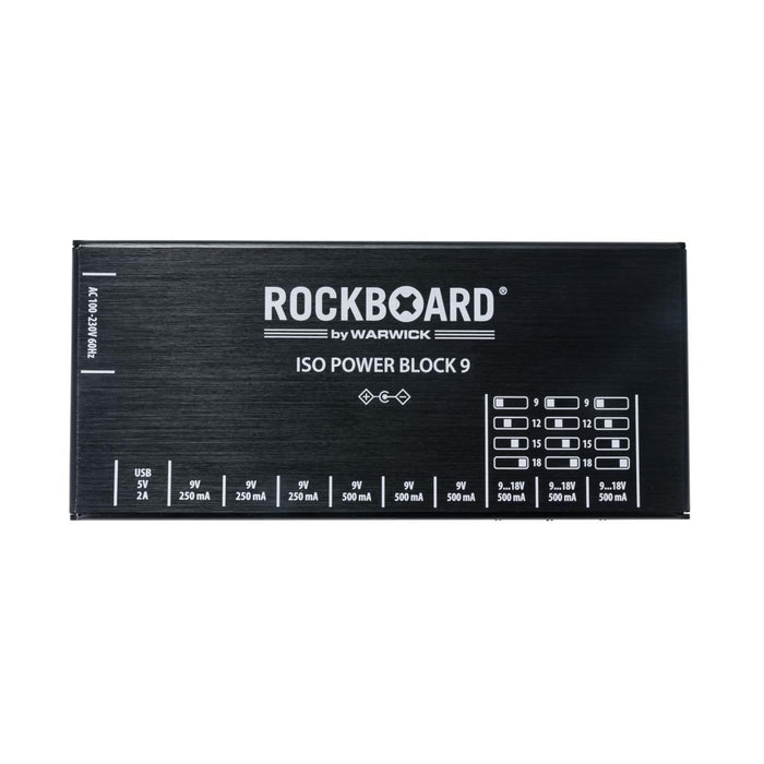 Rockboard | ISO Power Blocks IEC V9 | High Current 9-Output Pedal Power Supply