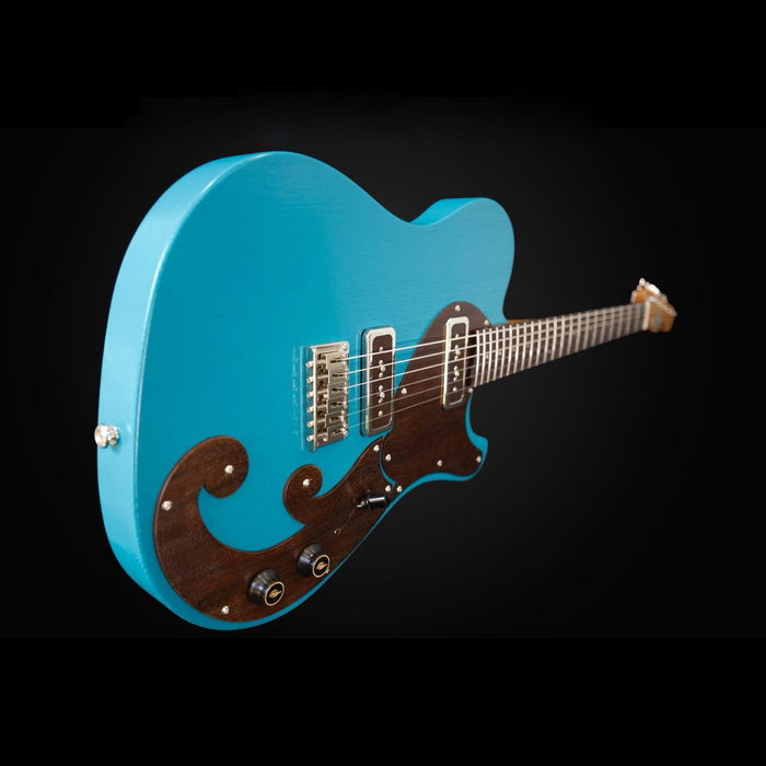 Solace Instruments NZ Southern Deluxe Torea Blue Swamp Ash w/ P90s