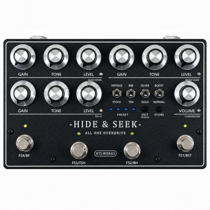 HTJ-WORKS Hide & Seek All One Overdrive 4-in-1 Overdrive Pedal