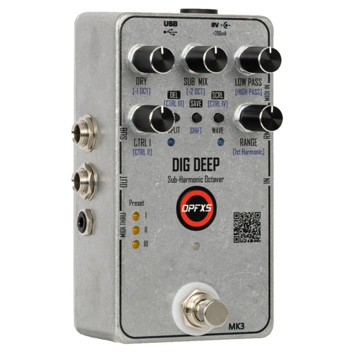 OPFXS Dig Deep MK3 Advanced Octave Down Bass Synth Pedal