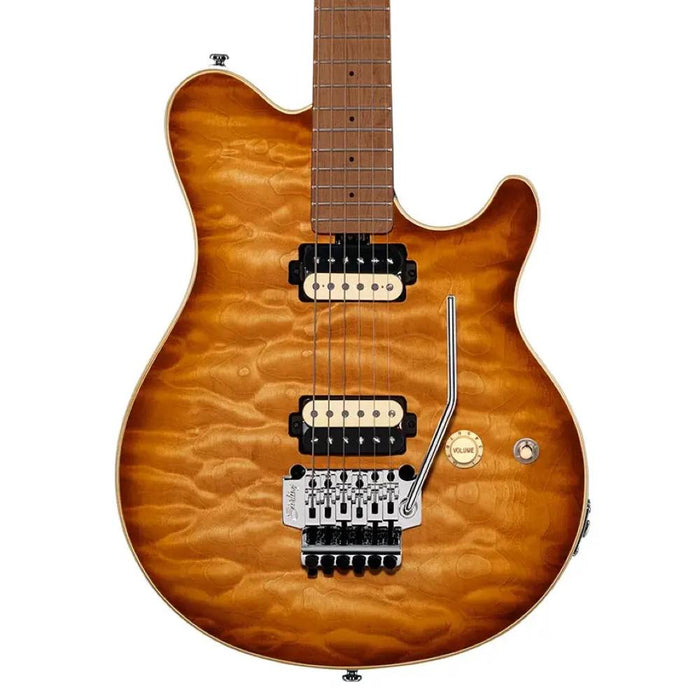 Sterling by Music Man AX50QM-HP-M2 Axis AX50 Quilt Maple Electric Guitar - Honey Pot
