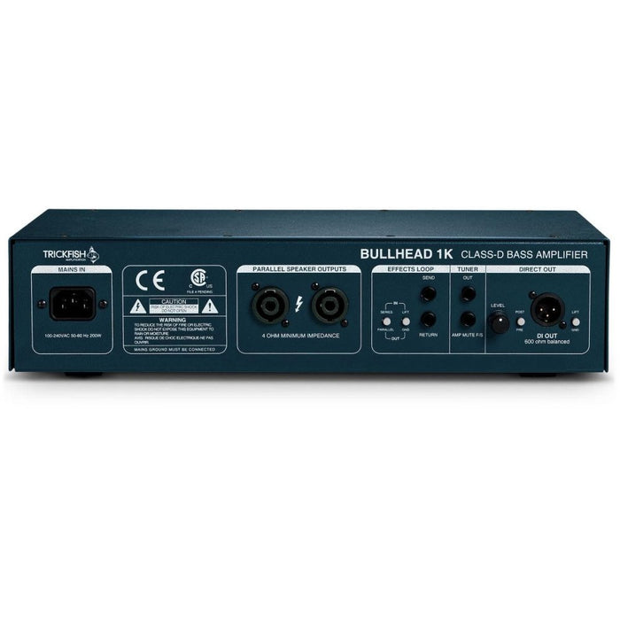 Trickfish | Bullhead 1K | 1,000W Class D Bass Amplifier Head | Mike Pope Designed Preamp (Trickfish-Bullhead-1K) - Gsus4