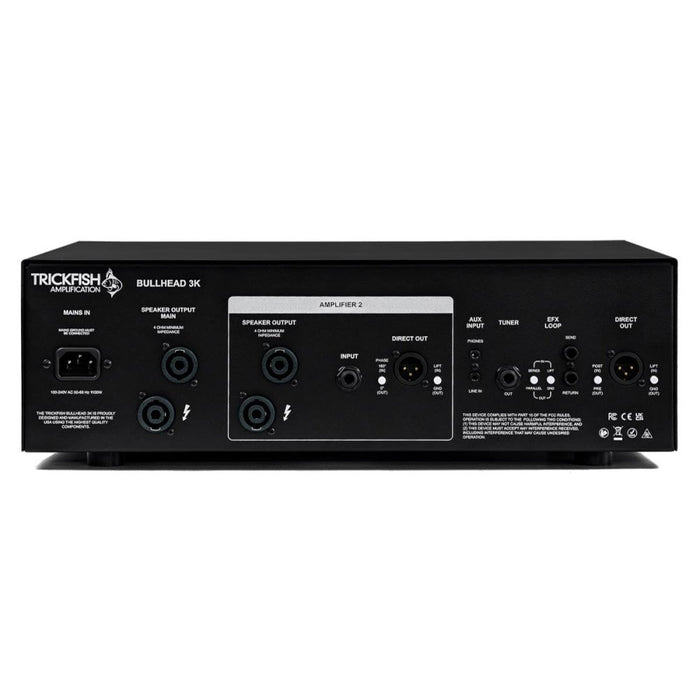 Trickfish | Bullhead 3K | Dual 1,500W Bass Amplifier Head | Two Independent Power Modules (Trickfish-Bullehad-3K-AMP-ONLY) - Gsus4