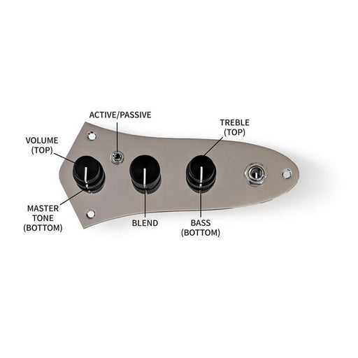 Trickfish | J - Core Jazz Bass Plate Preamp | Mike Pope - Designed FlexCore Circuit | 2 - Band & Top Mount Jack (Trickfish-J-Core-2Band) - Gsus4
