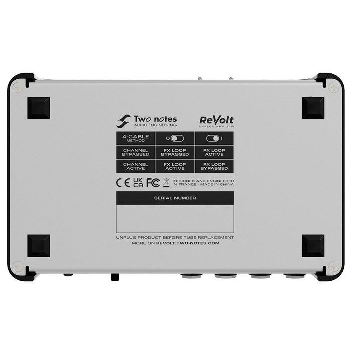 Two Notes | REVOLT Bass | 3 Channel Bass Amp Simulator w/ 12AX7 Tube & All Analog Signal Path (133006) - Gsus4