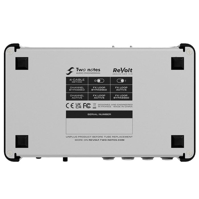 Two Notes | REVOLT Guitar | 3 Channel Guitar Amp Simulator w/ 12AX7 Tube & All Analog Signal Path (133005) - Gsus4