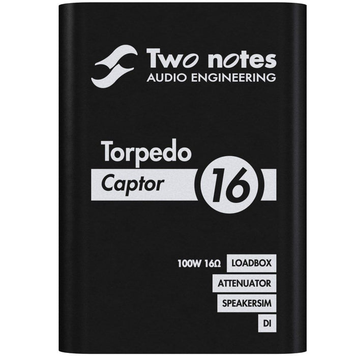 Two Notes | Torpedo Captor 16 | 16 Ohms | Compact Loadbox, Attenuator & Amp DI (133002) - Gsus4
