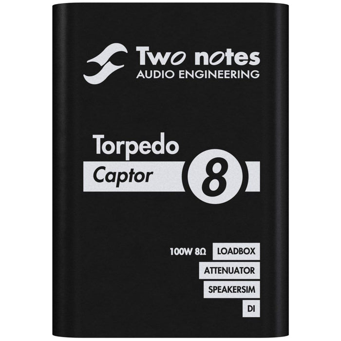 Two Notes | Torpedo Captor 8 | 8 Ohms | Compact Loadbox, Attenuator & Amp DI (133001) - Gsus4