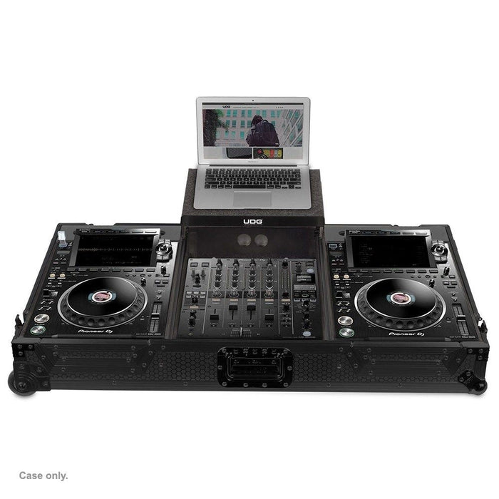UDG Ultimate Flight Case for Pioneer CDJ - 3000 & 900NXS2 w/ Laptop Shelf & Wheels (Blk) (63/F - U91074BL) - Gsus4