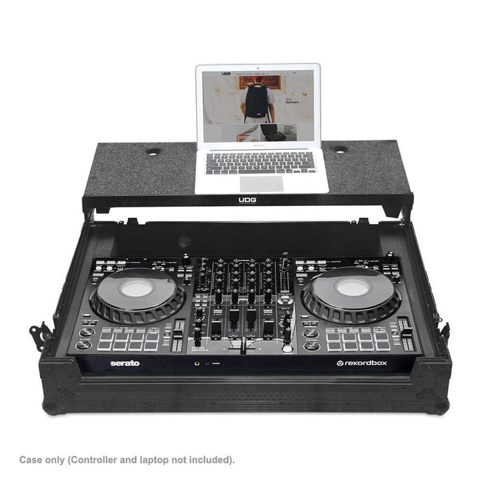 UDG Ultimate Flight Case Pioneer DDJ - FLX10 w/ Laptop Shelf & Wheels (Black) (63/F - U91088BL) - Gsus4