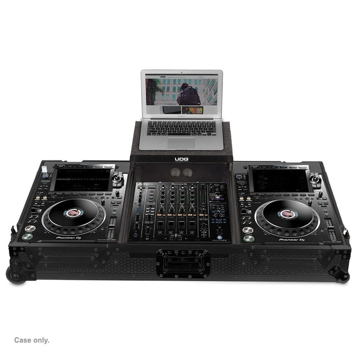 UDG Ultimate Flight Case Set Pioneer CDJ - 3000/DJM - A9 Plus Laptop Shelf & Wheels (Black) (63/F - U91086BL) - Gsus4