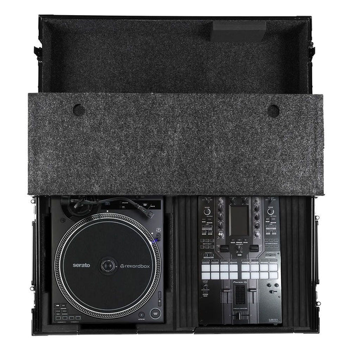 UDG Ultimate Flight Case Turntable Battle PLX - CRSS12 & 10"/12" Mixer w/Wheels (Black) (63/F - U91100BL) - Gsus4