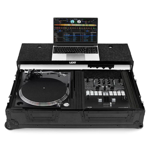 UDG Ultimate Flight Case Turntable Battle PLX - CRSS12 & 10"/12" Mixer w/Wheels (Black) (63/F - U91100BL) - Gsus4